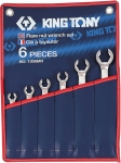 Набор разрезных ключей, 8-22 мм, 6 предметов, KING TONY, 1306MR