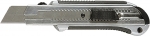 Нож 25 мм выдвижное лезвие усиленная металлическая направляющая обрезиненная ручка MATRIX 789599