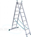 Лестница двухсекционная алюминиевая (2х400/712 см, 13,0 кг), KROSPER, KRW 2x14