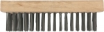 Щетка зачистная 6-и рядная закаленная прямая проволока плоская деревянная СИБРТЕХ 74811