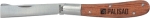 Нож садовый, 173 мм, складной, копулировочный, деревянная рукоятка, PALISAD, 79002