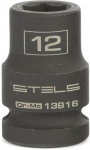 Головка ударная шестигранная 12 мм 1/2" CrMo STELS 13916