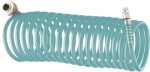 Полиуретановый спиральный шланг профессиональный BASF, 15 м, с быстросъемными соединением, STELS, 57009