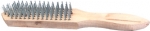 Щетка 5-рядная металлическая с деревянной ручкой, SPARTA, 748245