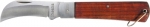 Нож складной, 200 мм, загнутое лезвие, деревянная ручка, SPARTA, 78999