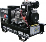Дизель-генератор 15,3 кВт, 52 л, серия Professional, электрозапуск, 3-х фазный, GMGEN, GML22R