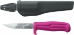 Нож строительный, пластиковая ручка, пластиковые ножны, длина лезвия 100 мм, КОНТРФОРС, 023020