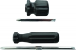 Отвертка с переставным жалом, (крест/шлиц) черная ручка 6x70мм, 70мм, КОНТРФОРС, 126603