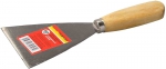 Шпательная лопатка c деревянной ручкой, 80 мм, ТЕВТОН, 1000-080