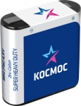 Солевая батарейка 4.5V 3R12, 1шт., шринк, КОСМОС
