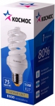 Энергосберегающая лампа КЛЛ SPC 15Вт, E27, 2700К, трубка Т3, КОСМОС
