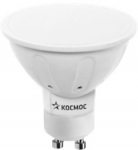 Светодиодная лампа LED GU10, 3Вт, 230v, 3000K, матовое стекло, КОСМОС