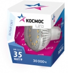 Светодиодная лампа LED JCDR GU 5,3, 3Вт, 230v, 4500K, прозрачное стекло, КОСМОС