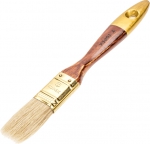 Кисть плоская "Профи" 1" лакированная деревянная ручка натуральная щетина для масляных красок TOPEX 19b610