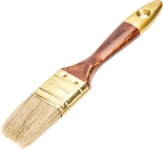Кисть плоская "Профи" 1,5" лакированная деревянная ручка натуральная щетина для масляных красок TOPEX 19b615