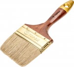 Кисть плоская "Профи" 4" лакированная деревянная ручка натуральная щетина для масляных красок TOPEX 19b640