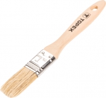 Кисть плоская "Профи" универсал 1" деревянная ручка натуральная щетина для всех видов ЛКМ TOPEX 20B920