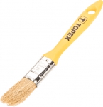 Кисть плоская "Стандарт" 3/4" пластиковая ручка натуральная щетина для водоэмульсионных красок TOPEX 20B930