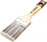 Кисть плоская "Эксперт" 2" деревянная ручка смешанная щетина для пропиток морилок лазурей. TOPEX 20B953