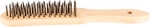 Щетка проволочная, 4 ряда проволоки, с деревянной рукояткой, TOPEX