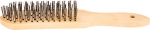 Щетка проволочная, 6 рядов проволоки, с деревянной рукояткой, TOPEX, 14A616