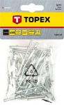 Заклепки алюминиевые, 4,8 x 10 мм, 50 шт, TOPEX, 43E502