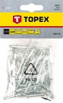Заклепки алюминиевые, 4,8 x 12,5 мм, 50 шт, TOPEX, 43E503