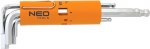 Ключи шестигранные длинные шаровидные наконечники 2.5-10 мм набор 8 шт NEO 09-523