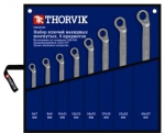 Набор ключей гаечных накидных изогнутых 75° в сумке, 6 - 27 мм, 8 предметов, THORVIK, ORWS008
