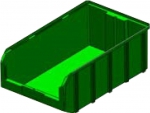 Пластиковый ящик, 341 х 207 х 143 мм, СТЕЛЛА, V-3 9,4 литр, зеленый