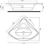 Панель фронтальная для ванны A0 150 х 150 см, AM.PM, W53A-150C150W-P