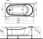 Панель фронтальная (универсальная) для ванн Joy/Spirit 170 см, AM.PM, W85A-170-070W-P