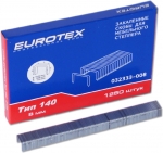 Скобы 8 мм для мебельного степлера, закаленные ТИП 140 (1250 шт/уп) EUROTEX 032333-008