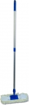 Швабра каркасный металлический флаундер 40 см с телескопической алюминиевой ручкой 80-140 см с насадкой из хлопка. EUROTEX 080403-001-040