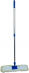 Швабра каркасный металлический флаундер 60 см с телескопической алюминиевой ручкой 80-140 см с насадкой из хлопка. EUROTEX 080403-001-060