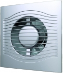 Вентилятор осевой вытяжной с обратным клапаном D 100 декоративный DICITI SLIM 4C gray metal
