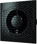 Вентилятор осевой вытяжной с обратным клапаном D 100 декоративный DICITI SLIM 4C black carbon