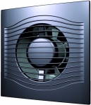 Вентилятор осевой вытяжной с обратным клапаном D 100 декоративный DICITI SLIM 4C dark gray metal