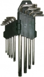 Ключи TORX Т/ТН 10-50, 9 шт FT-008 короткие SKRAB 44353