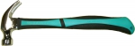 Молоток-гвоздодер 454 г кованый с фиберглассовой ручкой черно-зеленый SKRAB 20316