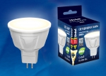 Лампа светодиодная LED-JCDR-7W/WW/GU5.3/FR PLP01WH UNIEL UL-00001822