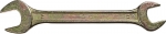 Ключ рожковый гаечный желтый цинк 17 х 19 мм DEXX 27018-17-19