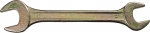 Ключ рожковый гаечный желтый цинк 19 х 22 мм DEXX 27018-19-22