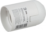Патрон Е27 подвесной термостойкий пластик белый (50/200/7200) ЭРА Б0019237