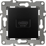 Розетка HDMI Эра12 антрацит (10/100/3200) ЭРА Б0027485