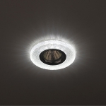 Светильник декор DK LD1 WH cо светодиодной подсветкой прозрачный (50/1750) ЭРА Б0018775