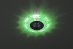 Светильник декор DK LD2 SL/GR+WH cо светодиодной подсветкой (зеленый+белый) прозрачный (50/1400) ЭРА Б0019199
