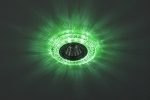 Светильник декор DK LD3 SL/WH+GR cо светодиодной подсветкой( белый+зеленый) прозрачный ЭРА Б0019204