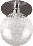 Светильник декор DK14 CH/WH "стеклянный шар с паутиной" G4 20W 12V JC хром/прозрачный (50/400) ЭРА C0043746