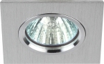 Светильник литой KL57 SL "алюминевый " MR16 12V/220 В 50W серебро (5/100/1400) ЭРА Б0017254